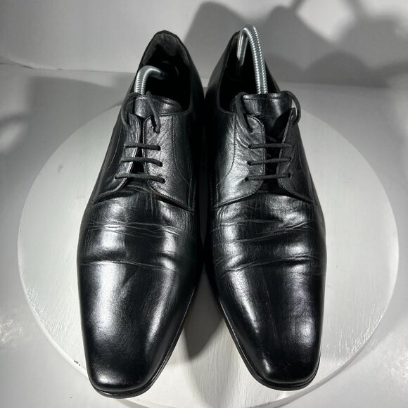 CHAUSSURES Paris Mens Leather Dress Shoes Size 11 EU 44 Black Oxford Pointed Toe main image 11